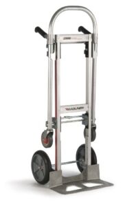 magline gmk16uab aluminum gemini jr convertible hand truck, u loop handle, cushion wheels, 500lbs capacity, 51" height, 47-1/2" length x 21" width