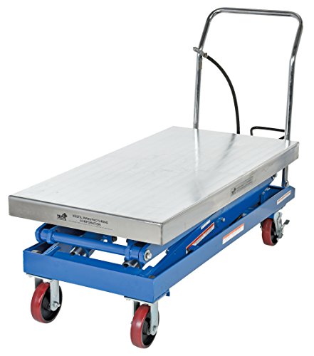 Vestil AIR-1500-D Carbon Steel Air Cart 1500 Lb. Capacity Silver