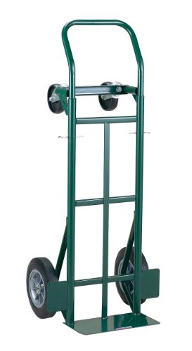 Harper Trucks JEDT8635P 700 lb Capacity Super-Steel Convertible Hand Truck, Dual Purpose 2 Wheel Dolly and 4 Wheel Cart with 10" Flat-Free Solid Rubber Wheels