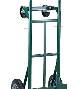 Harper Trucks JEDT8635P 700 lb Capacity Super-Steel Convertible Hand Truck, Dual Purpose 2 Wheel Dolly and 4 Wheel Cart with 10" Flat-Free Solid Rubber Wheels