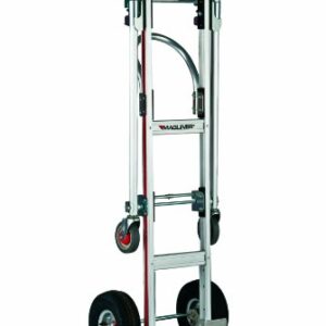 Magliner GMK81UA4 Gemini Sr Convertible Hand Truck, Pneumatic Wheels, 500 lbs Load Capacity, 61" Height, 55-3/4" Length x 21" Width , Silver