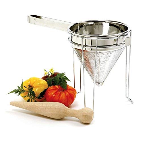 Norpro Stainless Steel 642 Chinois with Stand and Pestle Set, 9" x 7" x 7"