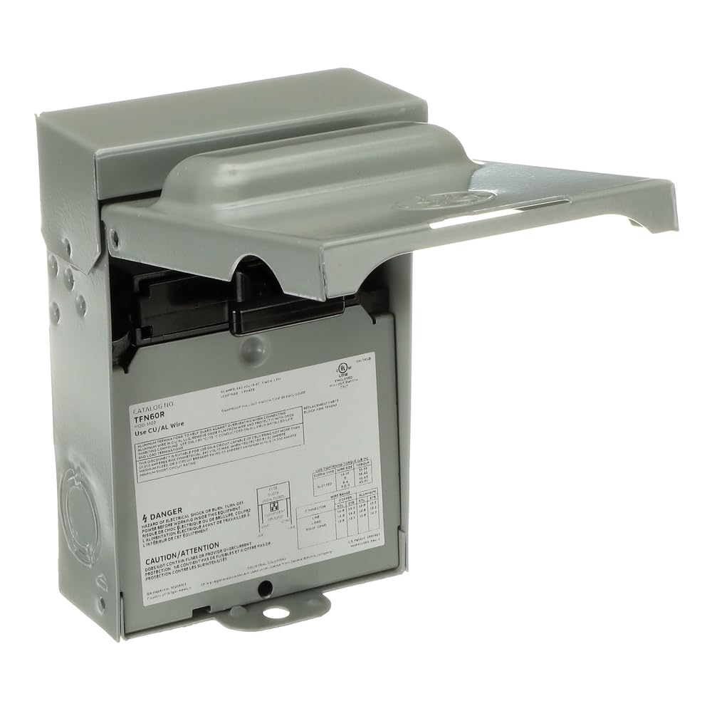 ABB TFN60RCP • Weatherproof Non-Fused AC Disconnect Switch • AC Disconnect 60A 240V • 1 Phase N3R • Horsepower Rated • 10kAIC