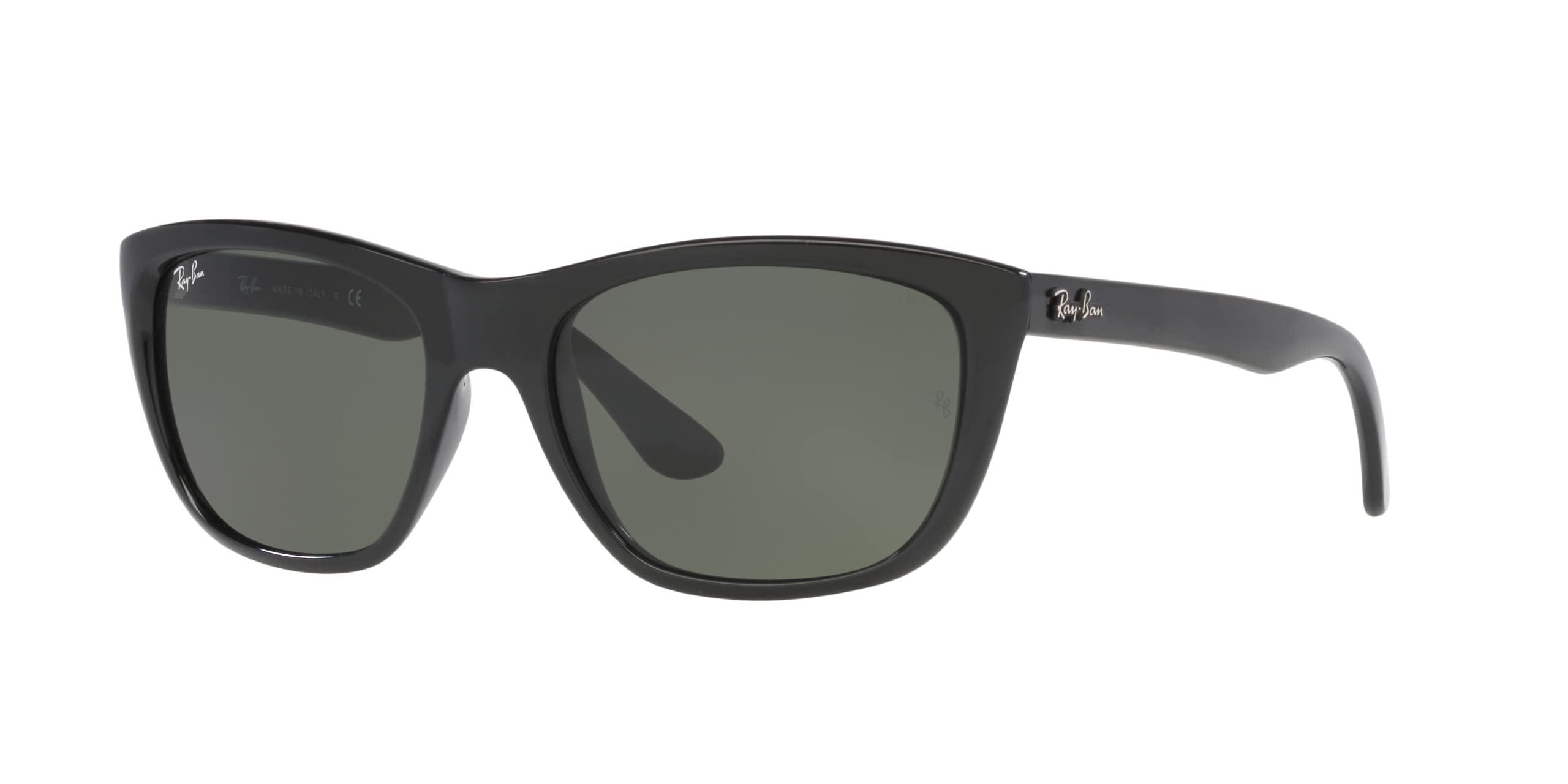 Ray-Ban Woman Sunglasses Black Frame, Green Lenses, 57MM