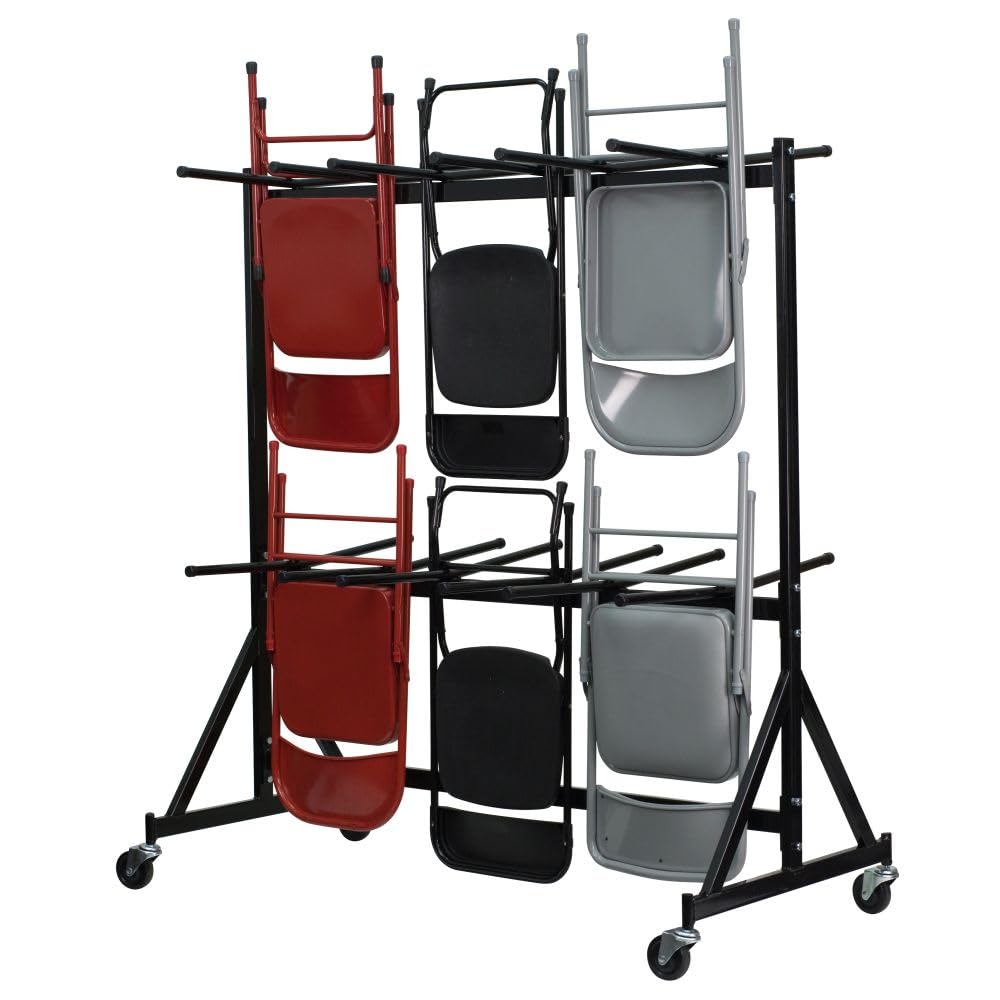 Flash Furniture Pryor Commercial Hanging Folding Chair Truck with Powder Coated Welded Steel Frame