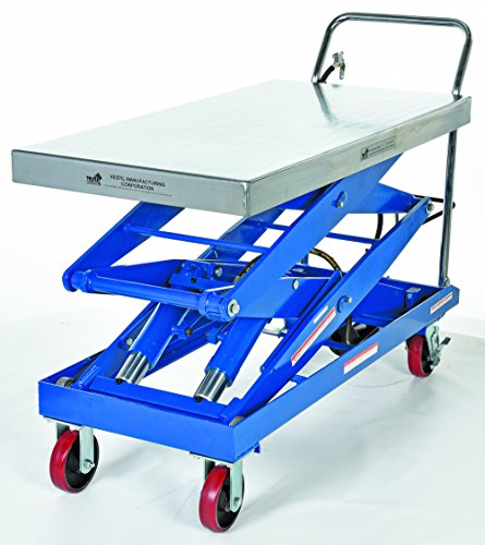 Vestil AIR-1500-D Carbon Steel Air Cart 1500 Lb. Capacity Silver