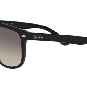 Ray-Ban RB4147 Boyfriend Square Sunglasses, Black/Grey Gradient Dark Grey, 60 mm