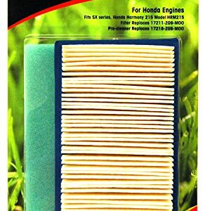 MaxPower 334386 Air Filter with Pre-Filter Replaces Honda 17211-ZG9-M00 (Pre-filter 17218-ZG9-M00), Kohler 1408301S, MTD 751-10298