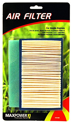 MaxPower 334386 Air Filter with Pre-Filter Replaces Honda 17211-ZG9-M00 (Pre-filter 17218-ZG9-M00), Kohler 1408301S, MTD 751-10298