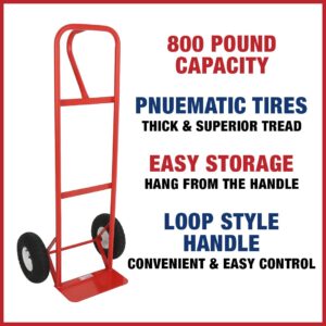 American Power Pull 3400-1 Hand Truck, Alloy steel, Red