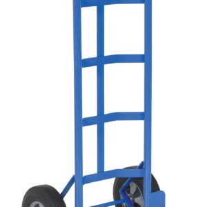 Vestil DHHT-500S-HR Steel Hand Truck with Dual Handle,Hard Rubber Wheels, 500 lbs Load Capacity, 44-1/2" Height, 21" Width X 17-1/2" Depth