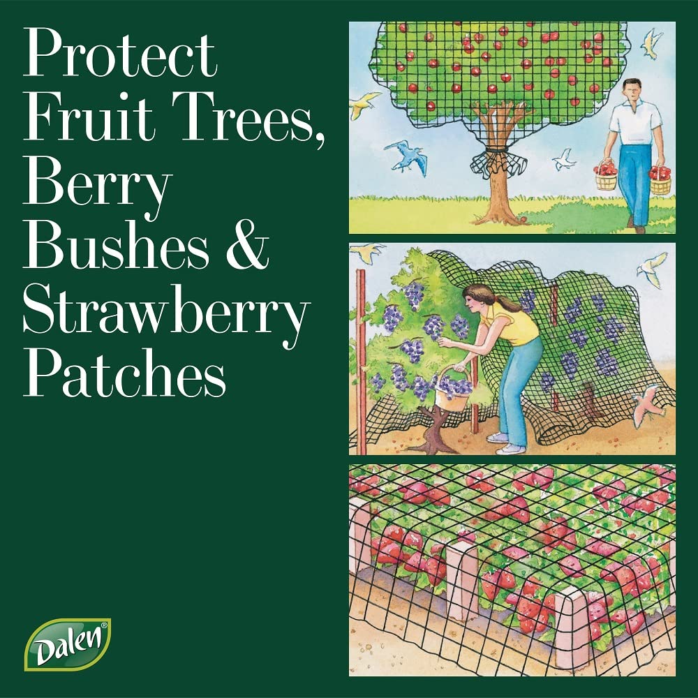 Dalen Bird X Protective Mesh Netting - Keep Birds and Pests Away from Your Garden – Non Toxic - Made in The USA - 28' x 28'