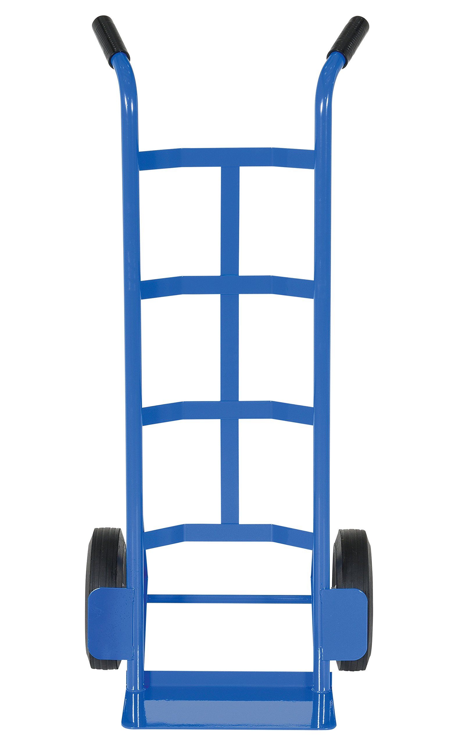 Vestil DHHT-500S-HR Steel Hand Truck with Dual Handle,Hard Rubber Wheels, 500 lbs Load Capacity, 44-1/2" Height, 21" Width X 17-1/2" Depth