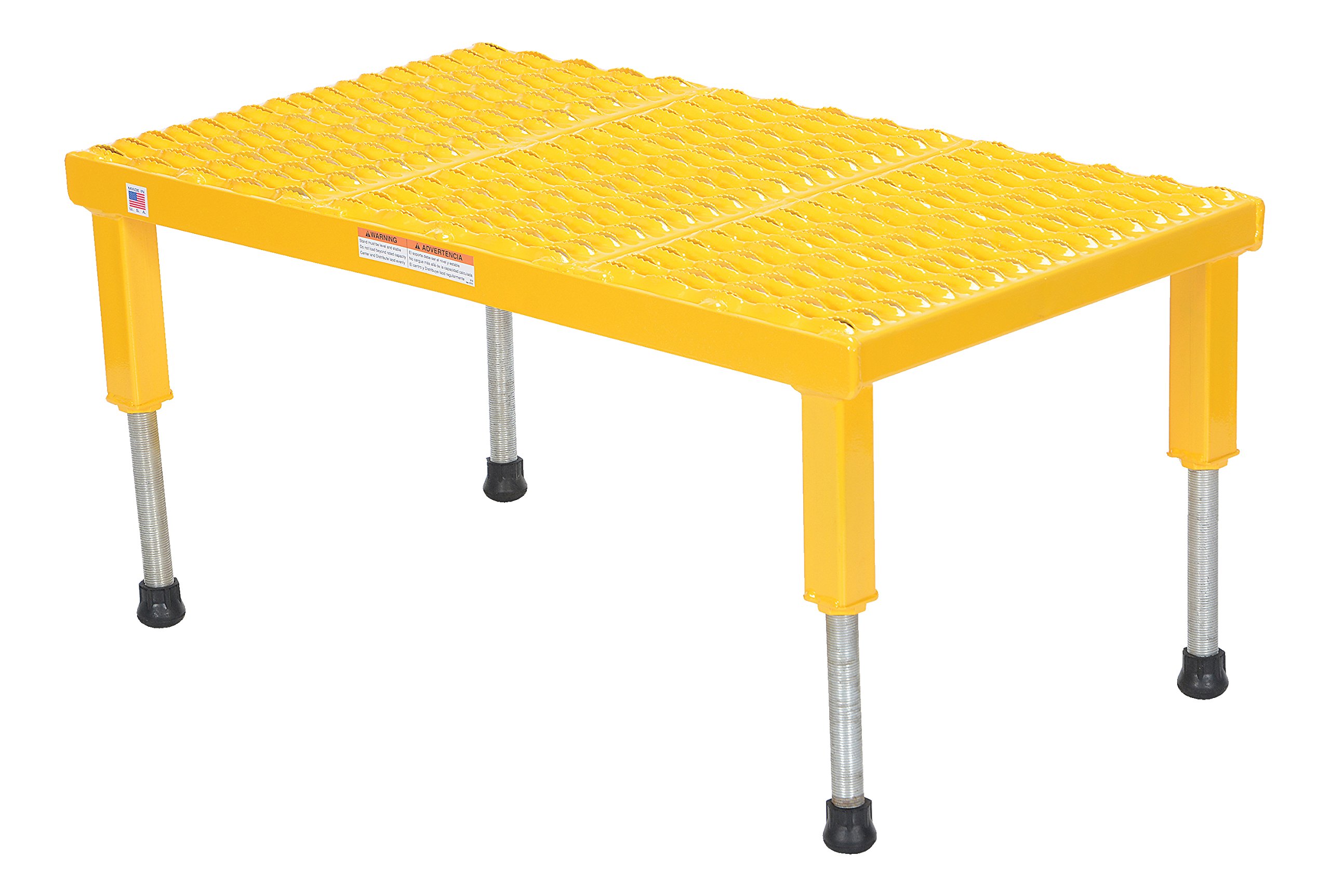 Vestil AHW-H-1936 Steel Adjustable Work-Mate Stands 35-1/4 in. x 19-9/16 in. x 10-1/2 in. 500 Lb. Capacity Yellow