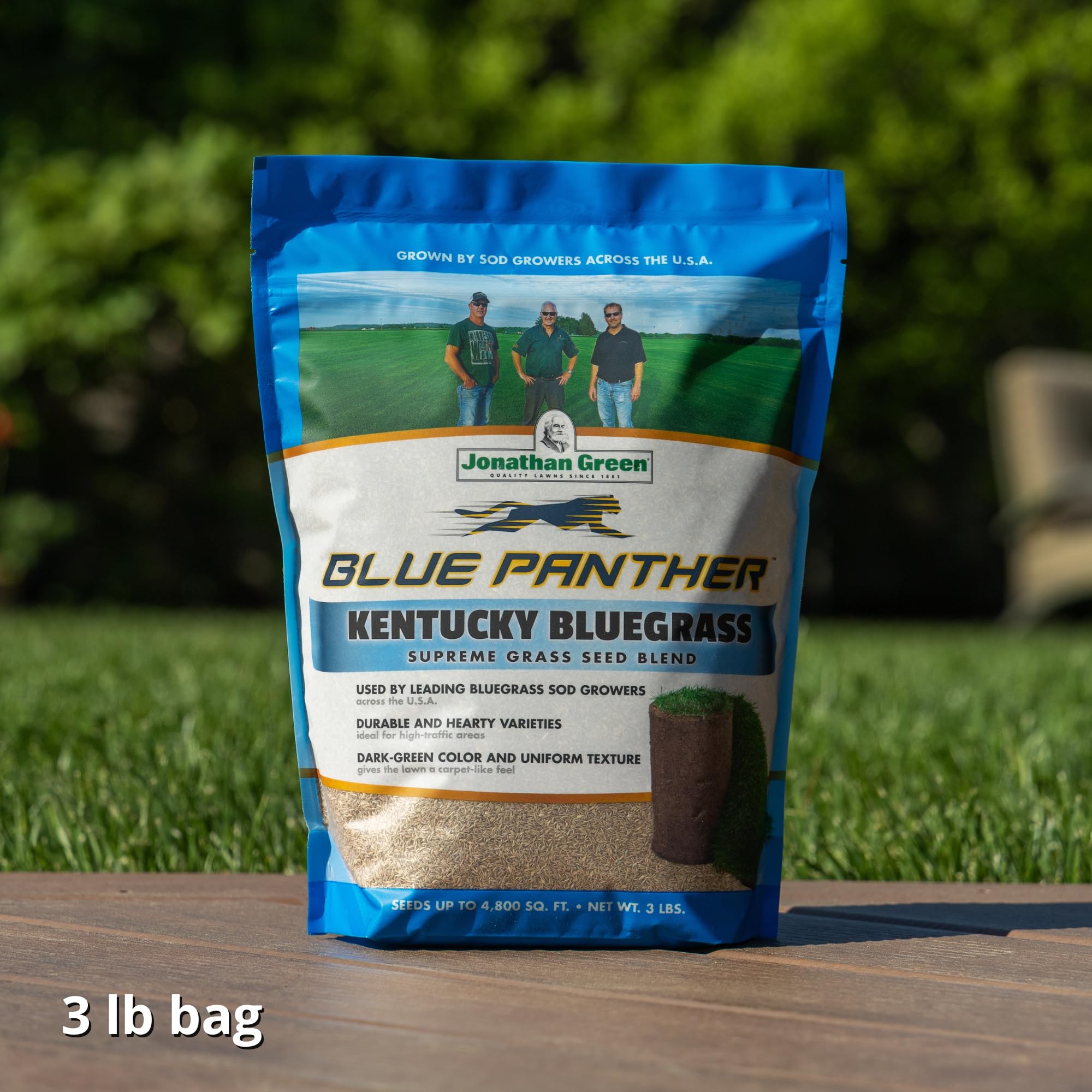 Jonathan Green (11970) Blue Panther Kentucky Bluegrass Grass Seed - Cool Season Lawn Seed (3 lb)