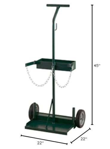 Harper Trucks 108-24 45-Inch High by 22-Inch Wide Welding Cylinder Hand Truck with 7-Inch Semi-Pneumatic Wheels