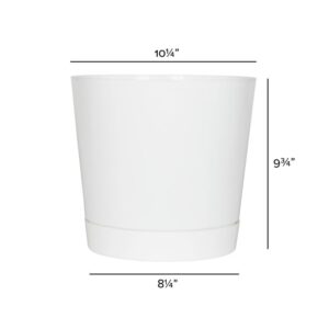 Novelty Majestic Full Depth Cylinder Pot, Glossy White, 10-Inch (10102)