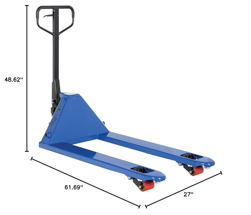 Vestil PM5-2748-QL Quick Lift Pallet Truck, 5,500 lb. Capacity, 48" Length x 27" Width Forks