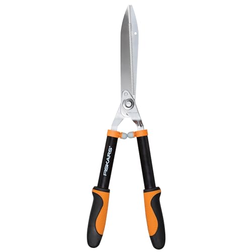 Fiskars Power-Lever 23” Hedge Shears – Self-Sharpening Precision-Ground Steel Blades – For Trimming/Shaping Hedges and Shrubs in Your Garden – Lawn and Yard Tools – Black/Orange