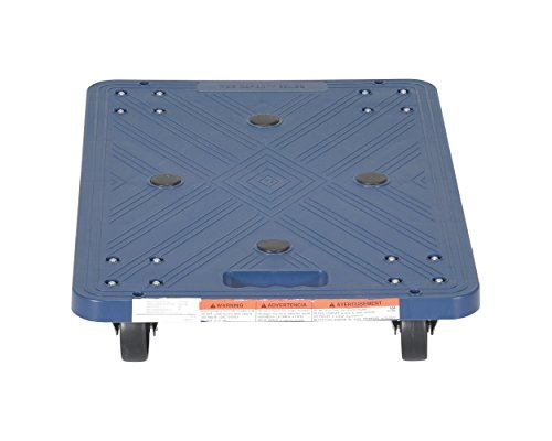 Vestil POS-1624 Plastic Dolly with Molded Handle, 220 lbs Capacity, 23-3/8" Length x 15-1/2" Width x 4-1/2" Height Deck