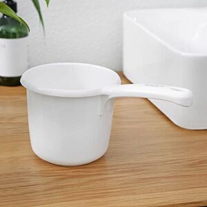 JapanBargain, Japanese Plastic Water Ladle Bath Ladle Dipper Leaf Series Made in Japan (1, White)