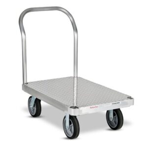 magliner ptk2448t1-q tread plate deck platform truck, aluminum, 2700 lb capacity, 48" length x 24" width, silver