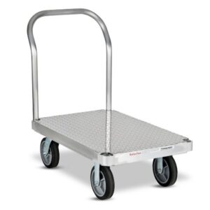 Magliner PTK2448T1-Q Tread Plate Deck Platform Truck, Aluminum, 2700 lb Capacity, 48" Length x 24" Width, Silver