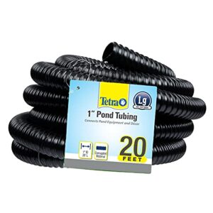 tetra pond pond tubing 1 inch diameter, 20 feet long, connects pond components, black (19736)