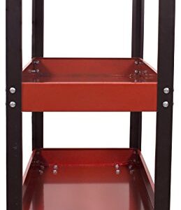 Dragway Tools 3 Tray Service Utility Cart 150 LBS Load Capacity with Swivel 360° Wheels Tool Cart Multifunctional