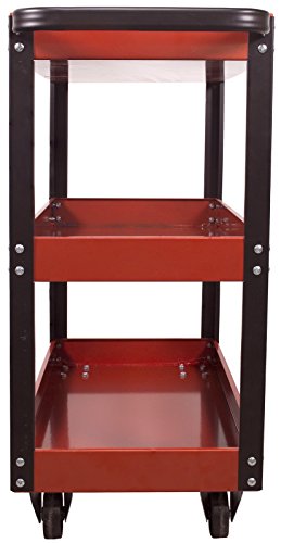 Dragway Tools 3 Tray Service Utility Cart 150 LBS Load Capacity with Swivel 360° Wheels Tool Cart Multifunctional