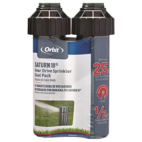 Orbit 55469 – Sprinkler Saturn III Medium Scope, pre-Installed with Nozzle, 5.50 x 11 x 17 cm, Black/Green