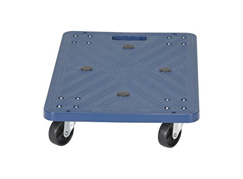 Vestil POS-1624 Plastic Dolly with Molded Handle, 220 lbs Capacity, 23-3/8" Length x 15-1/2" Width x 4-1/2" Height Deck