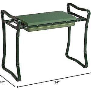 Gardener's Supply Company Garden Kneeler and Portable Stool | Extra Wide & Soft Kneeler for Outdoor Flower Beds and Raised Bed Planting | Ideal Gardening Gifts for Grandparents & Senior Gardeners