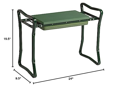 Gardener's Supply Company Garden Kneeler and Portable Stool | Extra Wide & Soft Kneeler for Outdoor Flower Beds and Raised Bed Planting | Ideal Gardening Gifts for Grandparents & Senior Gardeners