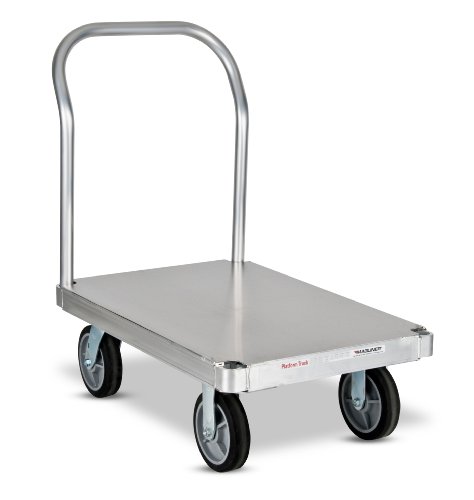 Magline PTK2436S1-Q Aluminum Smooth Deck Platform Truck, 1600 to 3000lbs Capacity, 36" Length x 24" Width