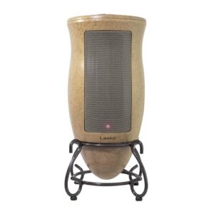 Lasko Oscillating Designer Series Ceramic Space Heater for Home with Adjustable Thermostat, Timer and 2-Speeds, 16 Inches, 1500W, Beige, 6405