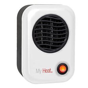 lasko myheat personal mini space heater for home with single speed, 6 inches, white, 200w, 101