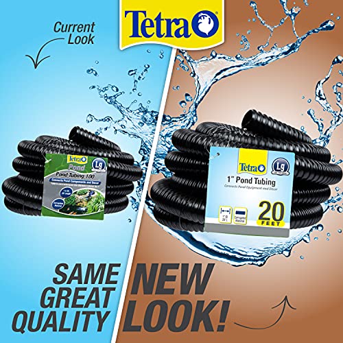 Tetra Pond Pond Tubing 1 Inch Diameter, 20 Feet Long, Connects Pond Components, Black (19736)