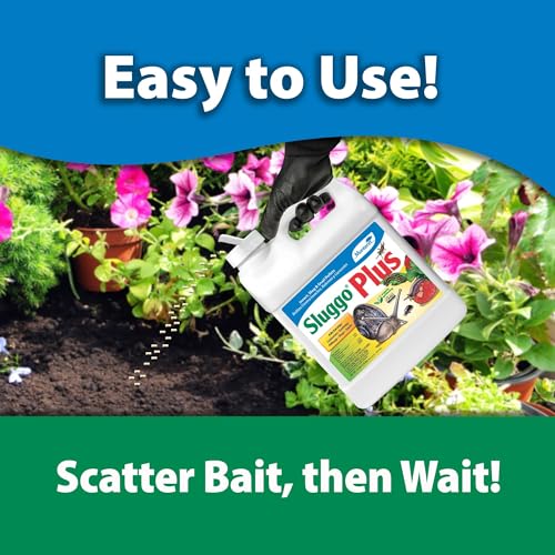 Sluggo Plus - for Organic Gardening - Slug and Snail Killer for Garden - Kills Earwigs, Cutworms, Sowbugs, Pillbugs, and More - 10 lbs