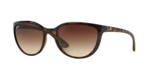 ray-ban women's rb4167 emma cat-eye sunglasses, light havana, 59 mm