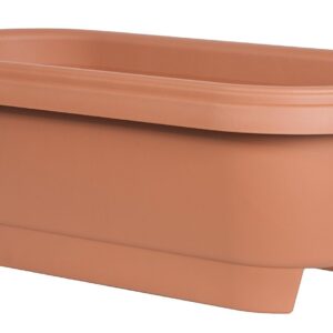 Bloem Deck Balcony Rail Planter: 24" - Terra Cotta