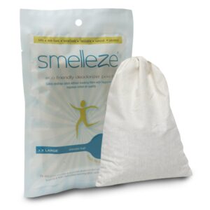 smelleze reusable fridge & freezer smell removal pouch: eliminates food odor without chemicals beige