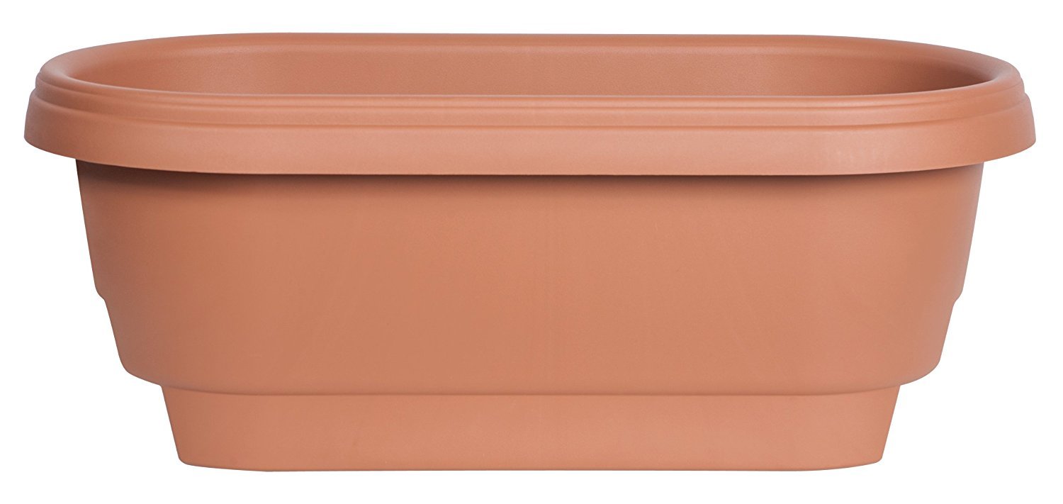 Bloem Deck Balcony Rail Planter: 24" - Terra Cotta