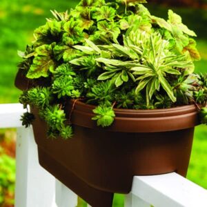 Bloem Deck Balcony Rail Planter: 24" - Terra Cotta