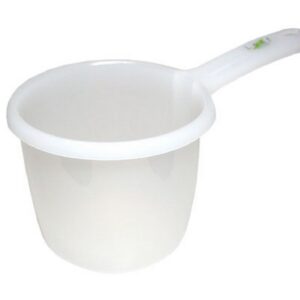 JapanBargain, Japanese Plastic Water Ladle Bath Ladle Dipper Leaf Series Made in Japan (1, White)