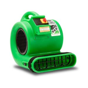 b-air grizzly gp-1 1 hp air grizzly mover carpet dryer floor fan for water damage restoration equipment & pet cage dryer green