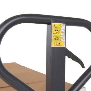 Vestil PM5-2748-Y Yellow Standard Pallet Truck, 5500 lbs Capacity, 48" Length x 27" Width Fork