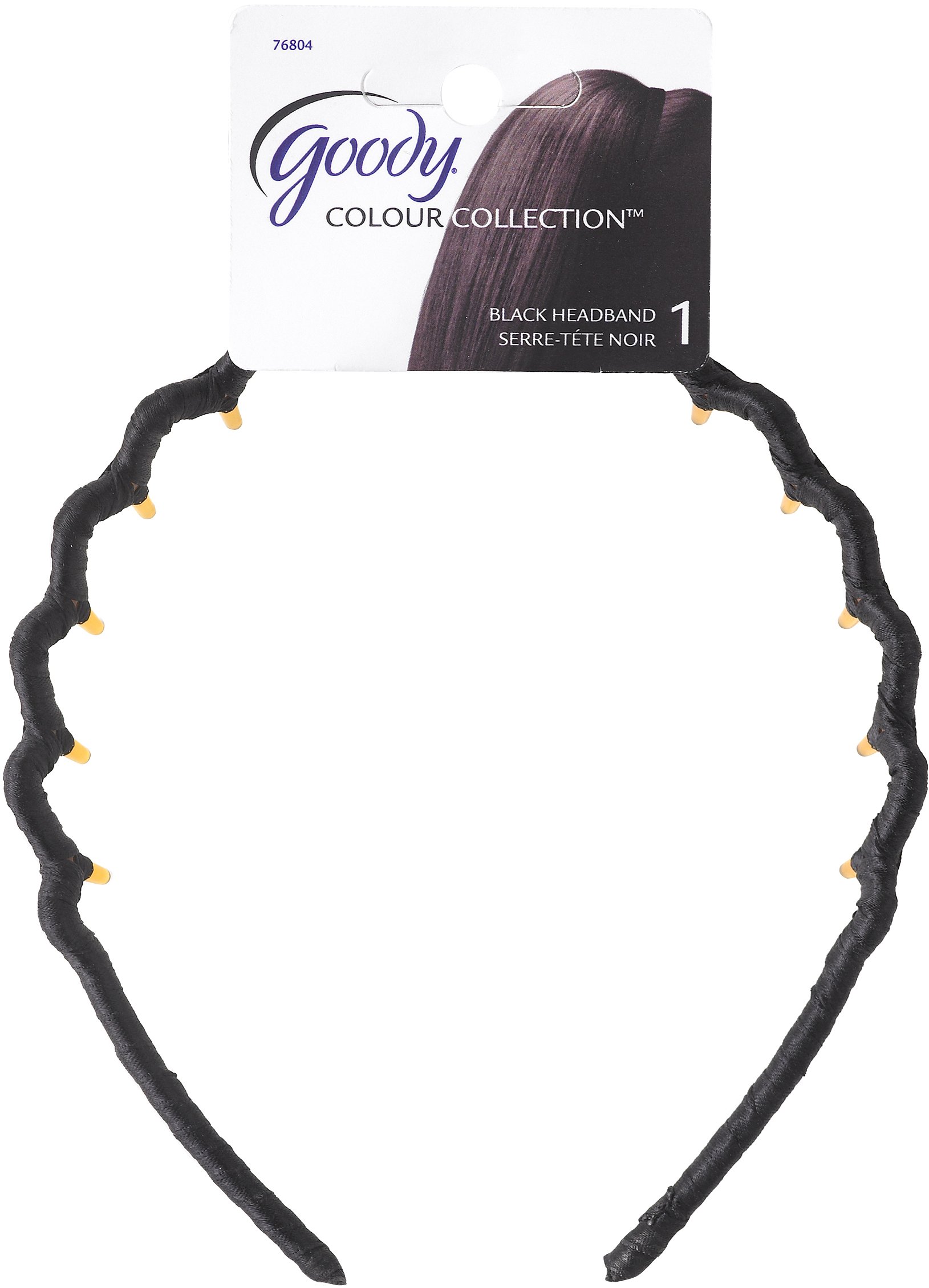 Goody Colour Collection Ribbon Wrapped Headband, Black (Pack of 3)