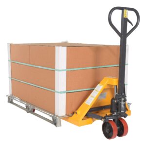 Vestil PM5-2748-Y Yellow Standard Pallet Truck, 5500 lbs Capacity, 48" Length x 27" Width Fork