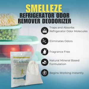 SMELLEZE Reusable Fridge & Freezer Smell Removal Pouch: Eliminates Food Odor Without Chemicals Beige